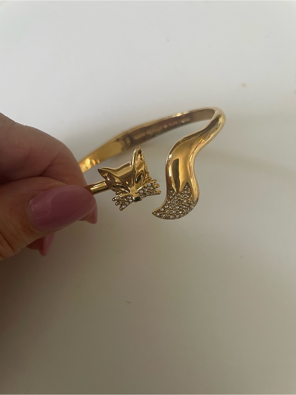 kate spade Gold Fox Cuff Bracelet with Crystal Accents